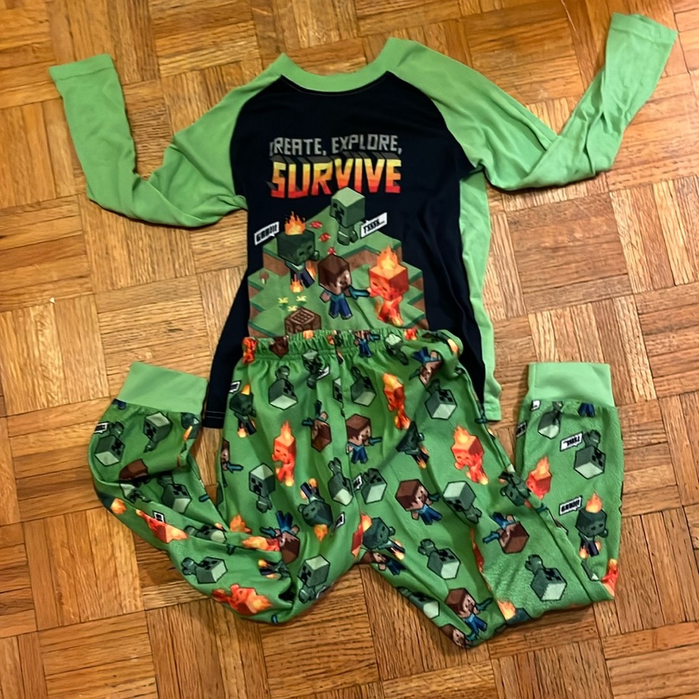 Minecraft PJs 100% polyester
